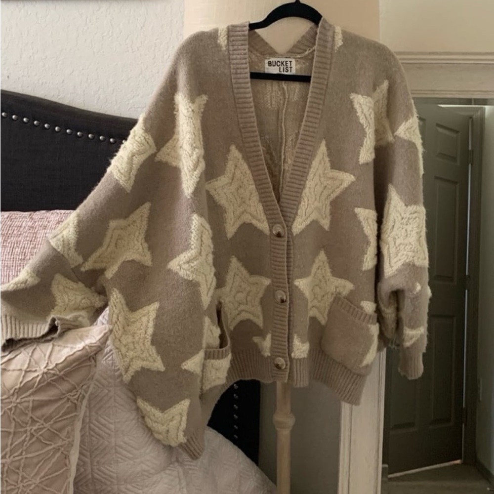 Bucket List Oversized Cardigan Sweater